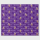 MERRY CHRISTMAS Text mit Lebkuchen Männer Geschenkpapier (Flach)