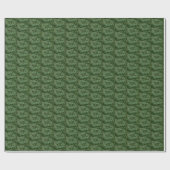 Merry Christmas Text on Green Wrapping Paper Geschenkpapier (Flach)