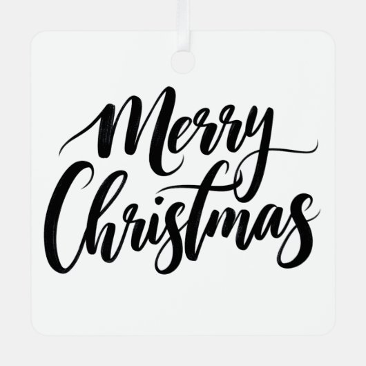 Merry Christmas Text Ornament (Vorderseite)