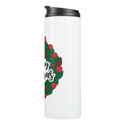 Merry Christmas Thermosbecher (Nach rechts gedreht)