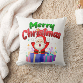 MERRY CHRISTMAS THROW PILLOW KISSEN