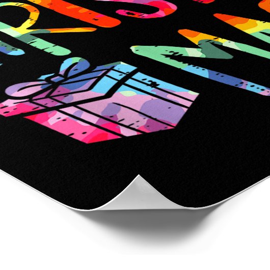 Merry Christmas Tie-dye Xmas Holiday Men Women Kid Poster (Ecke)