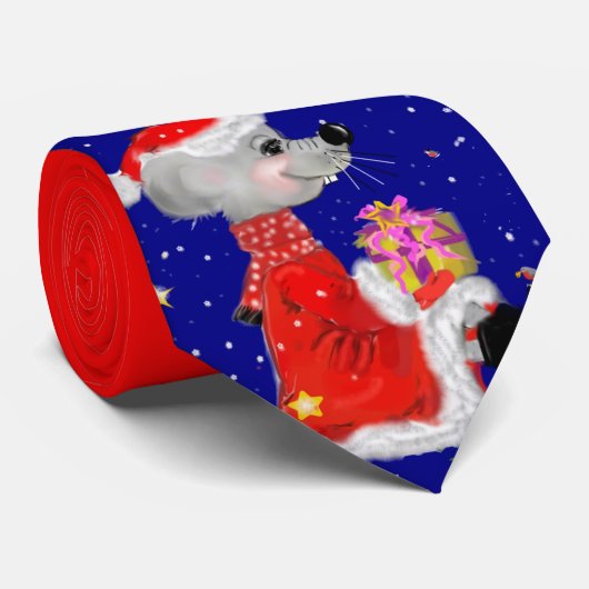 merry Christmas tie,Kravatte Krawatte (Gerollt)