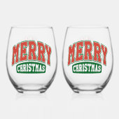 Merry Christmas 'Tis the Season to Sparkle Weinglas Ohne Stiel (Vorderseite)