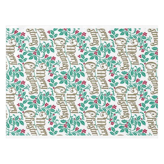 "Merry Christmas" Tischdecke (Vorderseite (Horizontal))