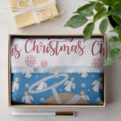 Merry Christmas Tissue Paper Angel Blue Seidenpapier (Geschenk)