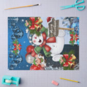 Merry Christmas Tissue Snowman Elf Seidenpapier (Basteln)