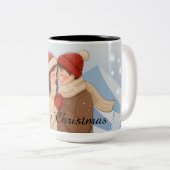 Merry Christmas to a Lovely Couple Zweifarbige Tasse (VorderseiteRechts)