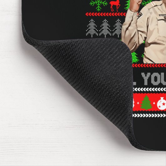 Merry Christmas To All You Sumes Ugly Sweater Retr Mousepad (Ecke)