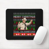 Merry Christmas To All You Sumes Ugly Sweater Retr Mousepad (Mit Mouse)