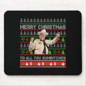 Merry Christmas To All You Sumes Ugly Sweater Retr Mousepad (Vorne)