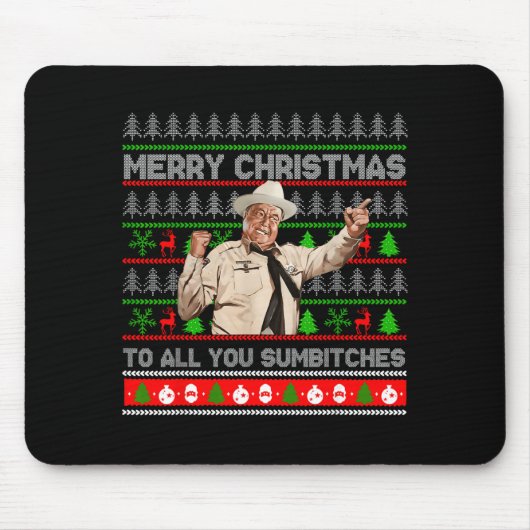 Merry Christmas To All You Sumes Ugly Sweater Retr Mousepad (Vorne)