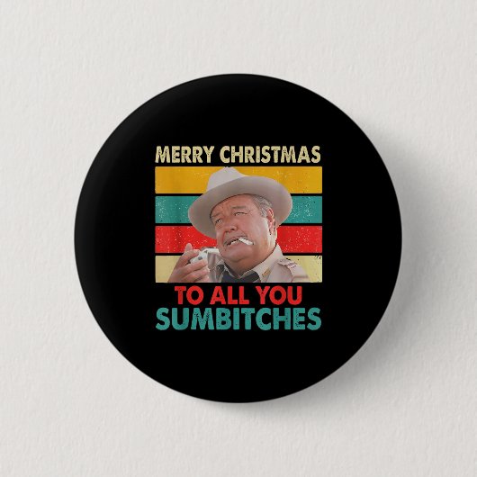 Merry Christmas To All You Sumes Ugly Sweater Styl Button (Vorderseite)