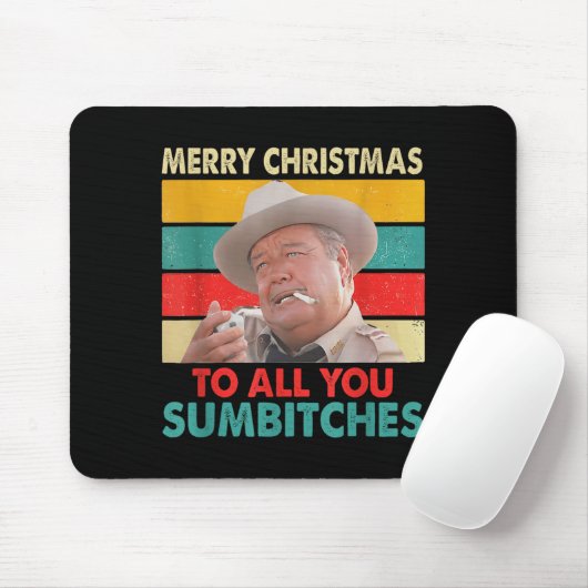 Merry Christmas To All You Sumes Ugly Sweater Styl Mousepad (Mit Mouse)