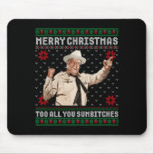 Merry Christmas To All You Sumes Ugly Sweater Vint Mousepad (Vorne)