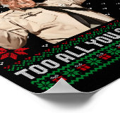 Merry Christmas To All You Sumes Ugly Sweater Vint Poster (Ecke)