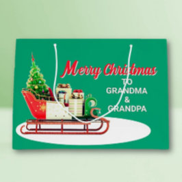 Merry Christmas to Grandma & Grandpa Große Geschenktüte