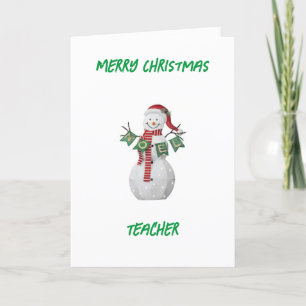MERRY CHRISTMAS TO **LEHRER** FERIENKARTE FEIERTAGSKARTE