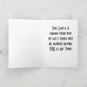 MERRY CHRISTMAS TO "MEIN TWIN" FEIERTAGSKARTE (Innenseite)