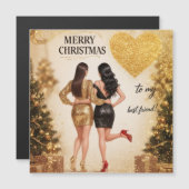 Merry Christmas to My Best Friend Magnetkarte (Vorne/Hinten)