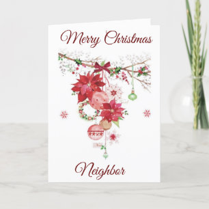 MERRY CHRISTMAS TO **NACHGBER*** FERIENKARTE FEIERTAGSKARTE