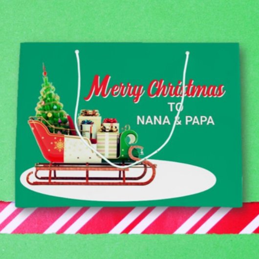 Merry Christmas to Nana & Papa  Große Geschenktüte