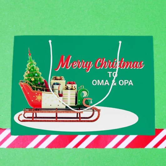 Merry Christmas to Oma & Opa Große Geschenktüte