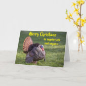 Merry Christmas to vegetarians and vegans. Karte (Gelbe Blume)