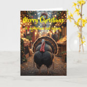 Merry Christmas to vegetarians and vegans. Karte (Gelbe Blume)