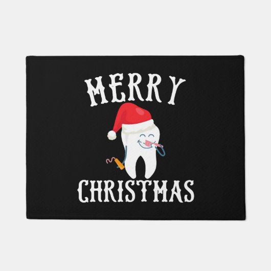 Merry Christmas Tooth Doctor dental Fußmatte (Vorderseite)