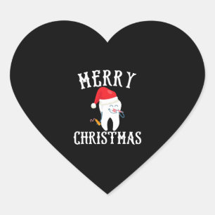 Merry Christmas Tooth Doctor dental Herz-Aufkleber