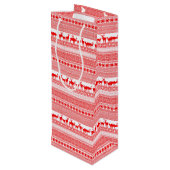 MERRY CHRISTMAS Traditionelles personalisiertes We Geschenktüte Für Weinflaschen (Rückseite Schrägansicht)