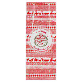 MERRY CHRISTMAS Traditionelles personalisiertes We Geschenktüte Für Weinflaschen