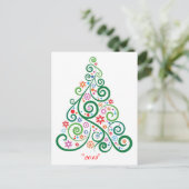 MERRY CHRISTMAS TREE 2013 Postcard Feiertagspostkarte (Stehend Vorderseite)