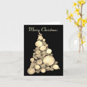 Merry Christmas Tree Black Holiday Card Karte (Gelbe Blume)