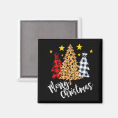 Merry Christmas Tree Buffalo Plaid Red Green Xmas  Magnet (Vorderseite/Rückseite)