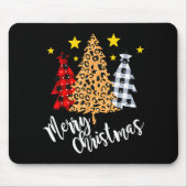 Merry Christmas Tree Buffalo Plaid Red Green Xmas Mousepad (Vorne)