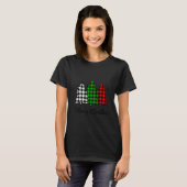 Merry Christmas Tree Buffalo Plaid Red White Green T-Shirt (Vorne ganz)