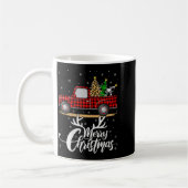 Merry Christmas Tree Buffalo Plaid Truck Family Gr Kaffeetasse (Links)