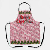 Merry Christmas Tree Candy Cane Fun Holiday Schürze (Vorderseite)