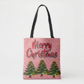 Merry Christmas Tree Candy Cane Fun Holiday Tasche (Vorderseite)