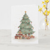 Merry Christmas Tree Card Gifts Under the Tree Karte (Gelbe Blume)