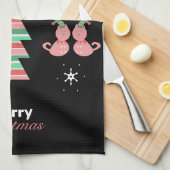 Merry Christmas Tree Cat Pattern Geschirrtuch (Viertel Falte)