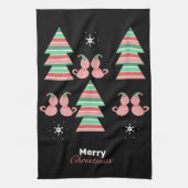 Merry Christmas Tree Cat Pattern Geschirrtuch (Vertikal)