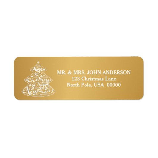 MERRY CHRISTMAS TREE CHALKBOARD GOLD (Vorne)