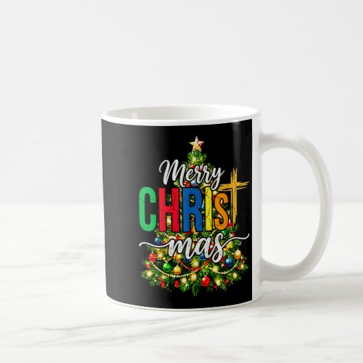 Merry Christmas Tree Christian Xmas  Kaffeetasse (Rechts)