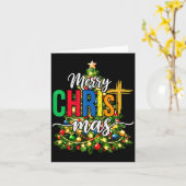 Merry Christmas Tree Christian Xmas Karte (Gelbe Blume)