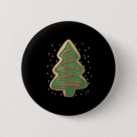 Merry Christmas Tree Christmas  Button (Vorderseite)