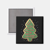 Merry Christmas Tree Christmas Magnet (Vorderseite/Rückseite)