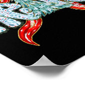 Merry Christmas Tree Coquette Bow Xmas Holiday Wom Poster (Ecke)